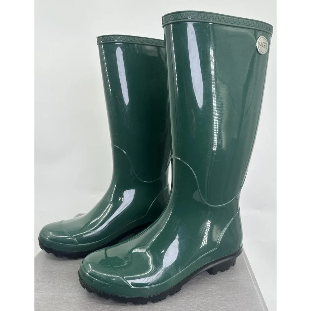 UGG SHAYE Waterproof Rain Winter  Rubber Boot For Women Size 6‎ in GREEN PINE